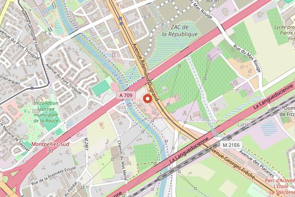 Map showing La Cantine du Mékong in Montpellier