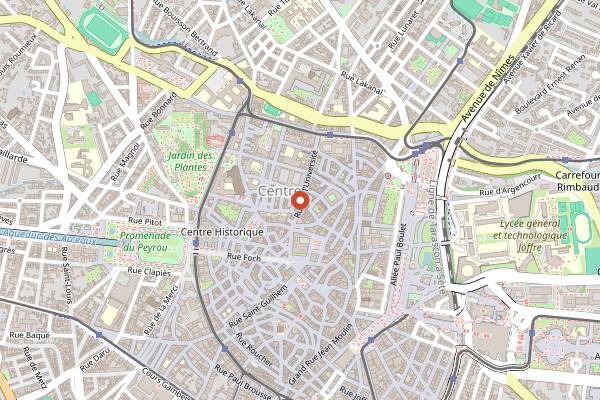 Map showing Li's Raviolis Chinois in Montpellier