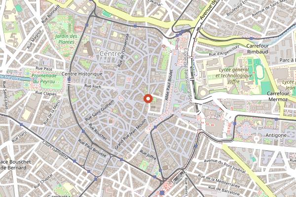 Map showing Plein Sud in Montpellier