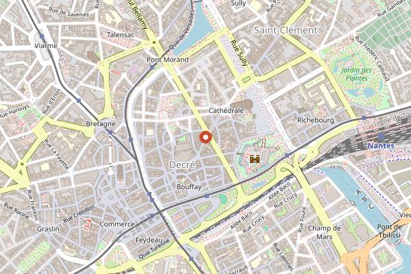 Map showing ArnO Boulangerie in Nantes