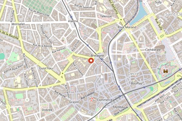 Map showing Esthète in Nantes