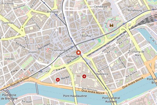 Map showing Atomic's Café in Nantes