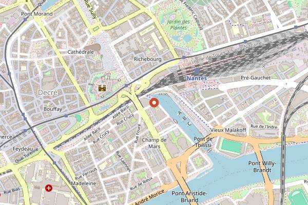 Map showing Le Bar du Lieu Unique in Nantes