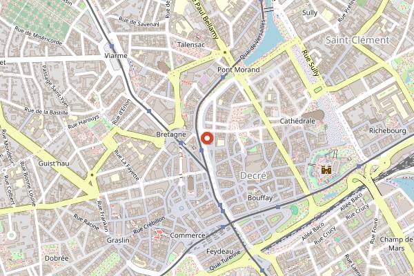 Map showing Le Montecito in Nantes
