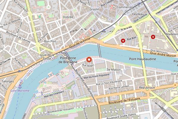 Map showing Billie's in Nantes