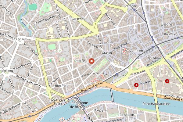 Map showing Handy in Nantes