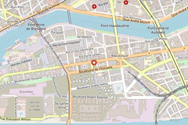 Map showing Le Zed République in Nantes