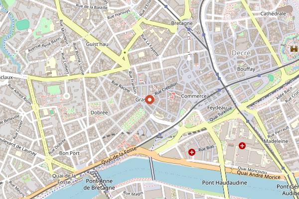 Map showing Pilgrim in Nantes