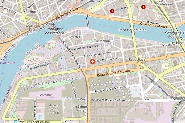 Map showing dubble in Nantes