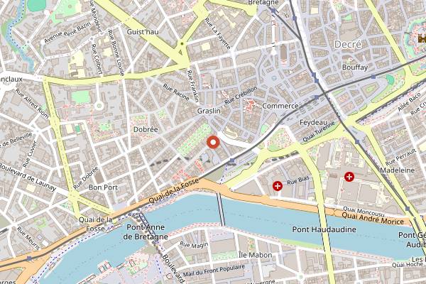 Map showing Ker Breizh in Nantes