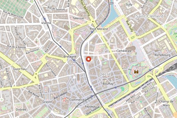 Map showing L'Éthiquête in Nantes