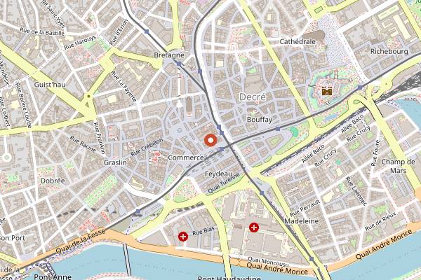 Map showing Lotus Ravioli in Nantes