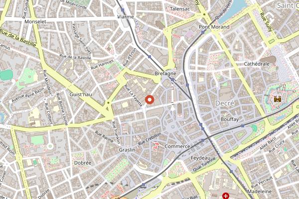Map showing Alaïa Café in Nantes