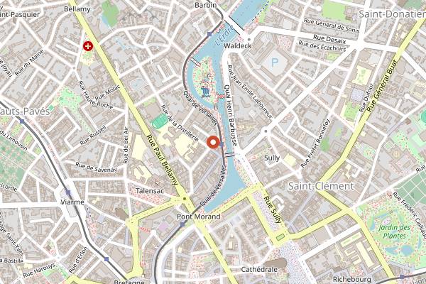 Map showing Bam Bam Café in Nantes