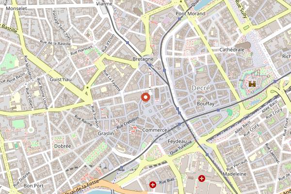 Map showing Café Penché in Nantes