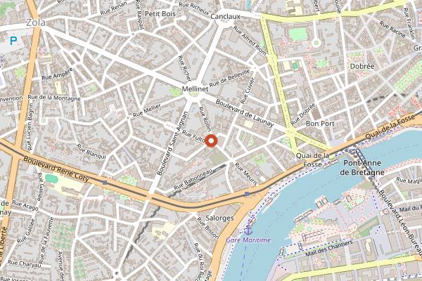 Map showing Café sur Cour in Nantes