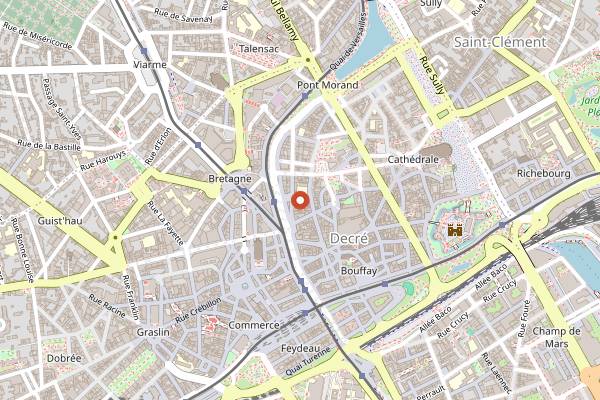 Map showing Chez les Crèmes in Nantes