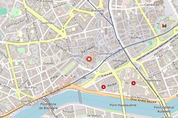Map showing Cime Café in Nantes
