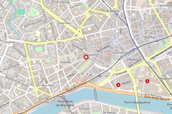 Map showing Izi Café Jazz in Nantes
