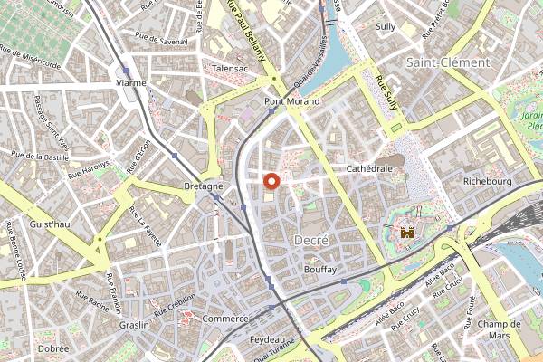 Map showing Saguaro Coffee in Nantes