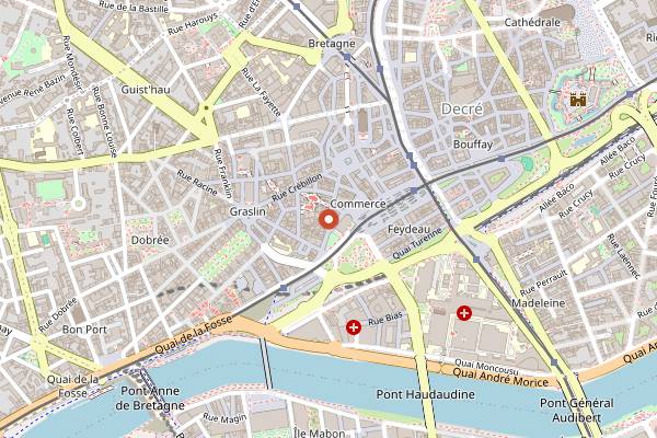 Map showing Atlas in Nantes