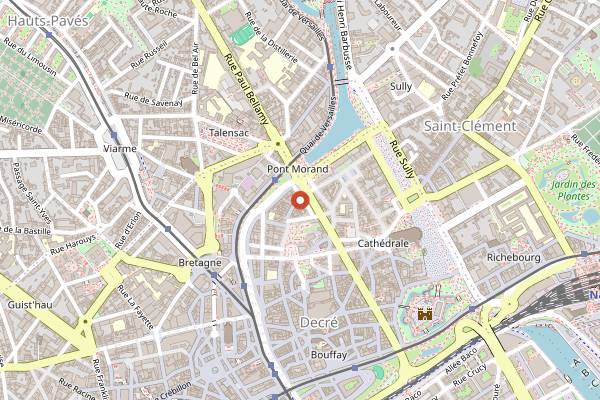 Map showing Beau Rêve in Nantes