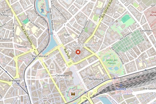 Map showing Casa Cruz in Nantes