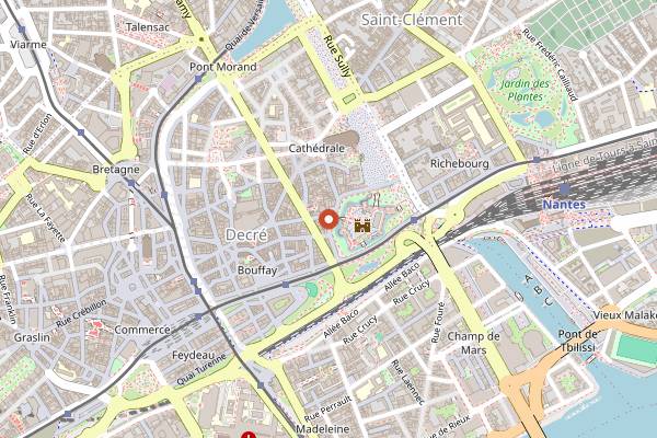 Map showing Chez les Ducs in Nantes