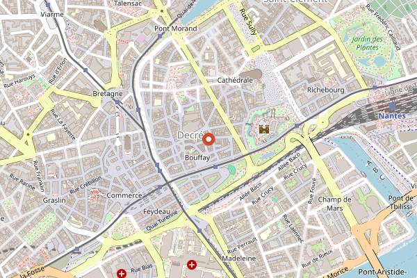 Map showing Chez Mamie Nénette in Nantes