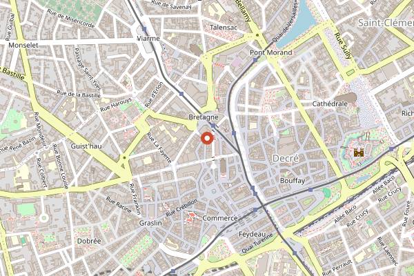 Map showing Chez ta mère in Nantes