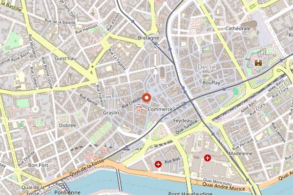 Map showing Crêperie Heb Ken in Nantes
