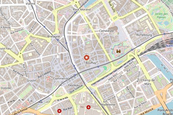 Map showing La Cantine du Curé in Nantes