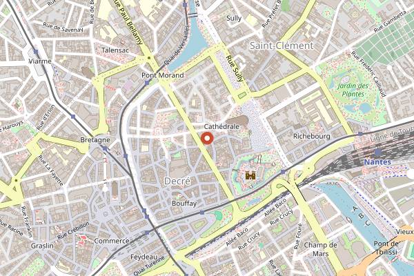 Map showing Nota Bene in Nantes