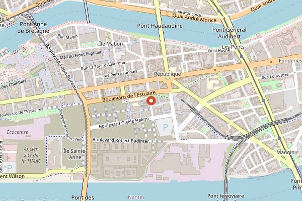 Map showing Distillerie Fizet in Nantes
