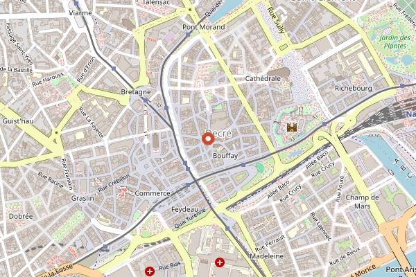 Map showing La Brûlerie in Nantes