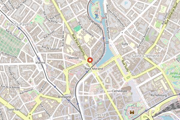 Map showing Ateliers Relief in Nantes
