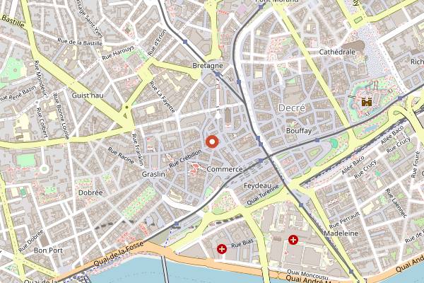 Map showing Marché de Noël de Nantes in Nantes