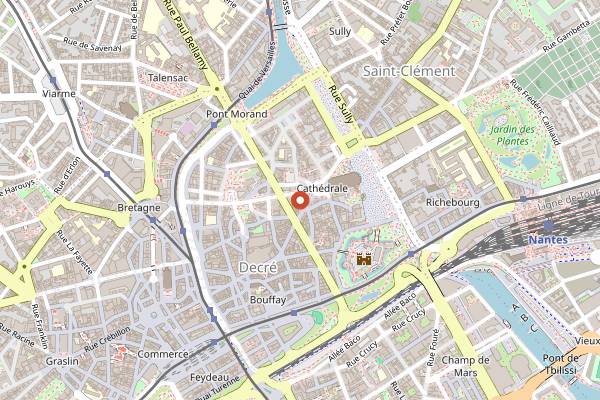 Map showing Lamaccotte in Nantes