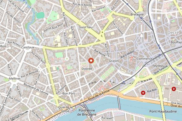 Map showing Roza in Nantes