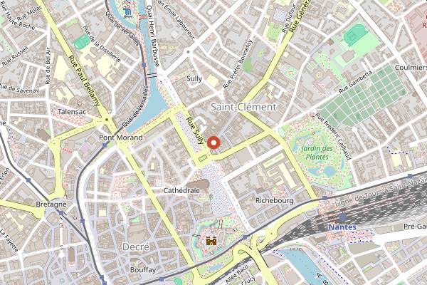 Map showing Café Bouture in Nantes