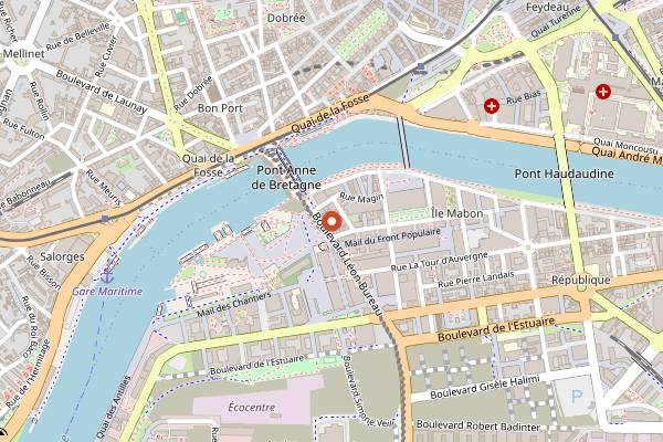 Map showing Laiterie Nantaise in Nantes