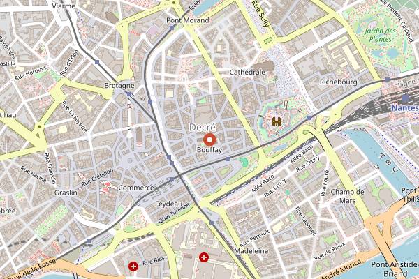 Map showing Le Loup, le Renard et la Galette in Nantes
