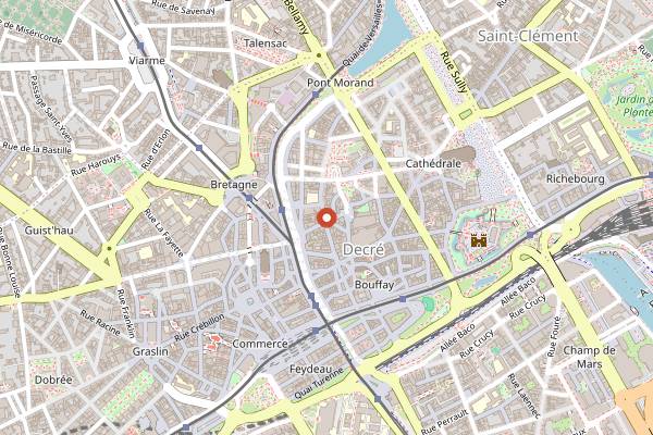 Map showing Les Bottes in Nantes