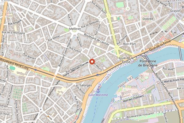 Map showing Chez Ta Mère Meuris in Nantes