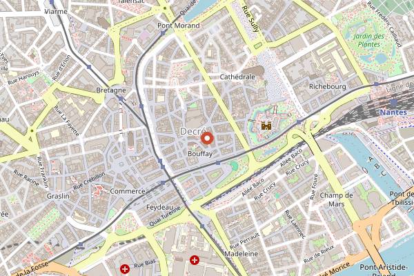 Map showing Curry House in Nantes