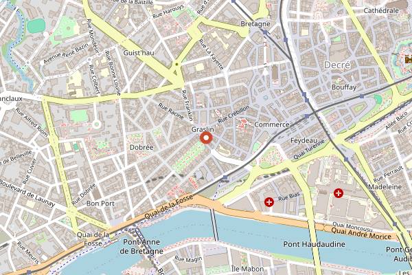 Map showing La Cigale in Nantes