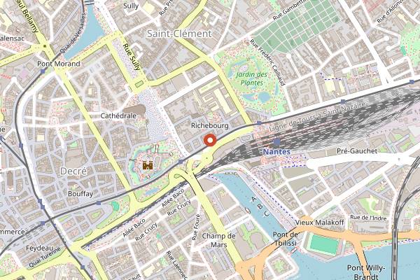Map showing Les Fleurs du Malt in Nantes