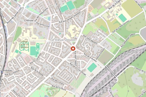 Map showing Marché de Doulon in Nantes