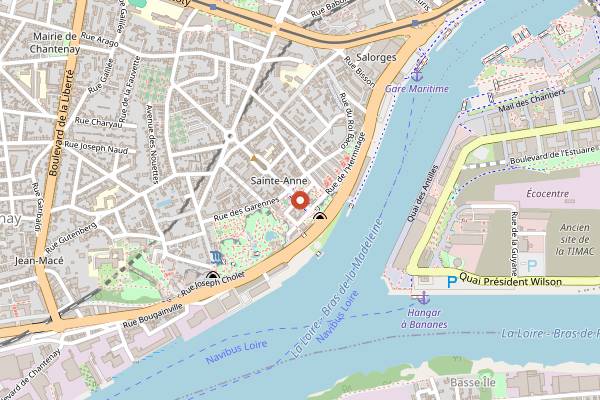 Map showing Marché de la Butte Sainte-Anne in Nantes