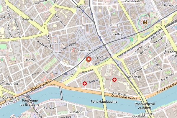 Map showing Marché de la Petite Hollande in Nantes